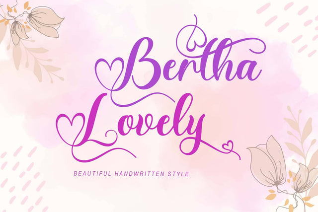 Bertha Lovely Font Prasetya Letter 