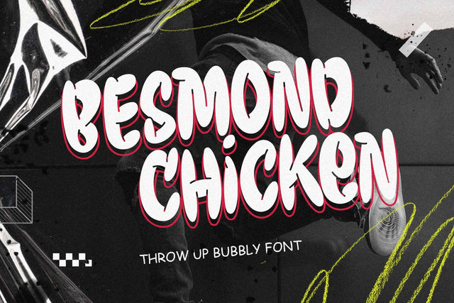 Besmond Chicken - Bubbly Display Font Arterfak Project 