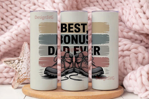 Best Bonus Dad Ever 20oz Tumbler Sublimation DesignSVG 