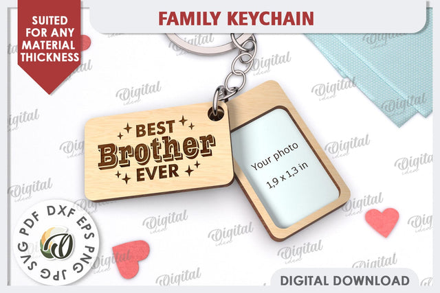 Best Brother Ever SVG. Family Keychain Laser Cut SVG Evgenyia Guschina 