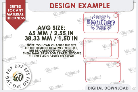 Best Brother Ever SVG. Family Keychain Laser Cut SVG Evgenyia Guschina 