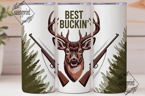 Best Buckin' Dad 20oz Tumbler Sublimation sassyprint 