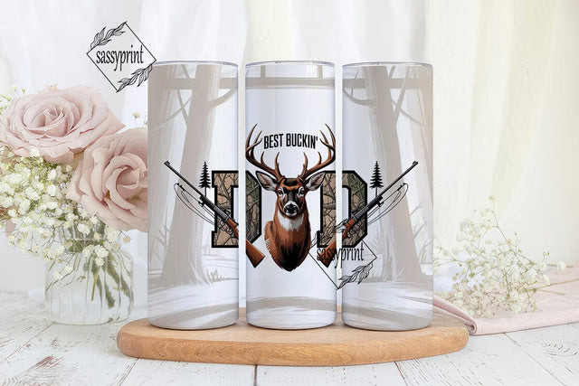 Best Buckin' Dad 20oz Tumbler Sublimation sassyprint 