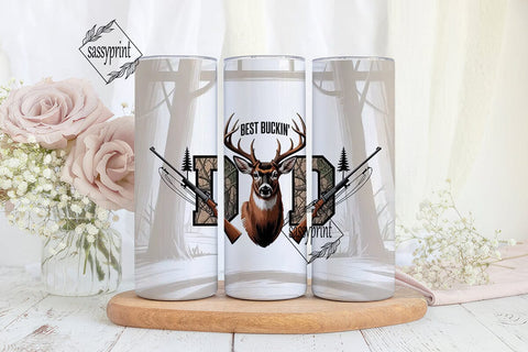 Best Buckin' Dad 20oz Tumbler Sublimation sassyprint 