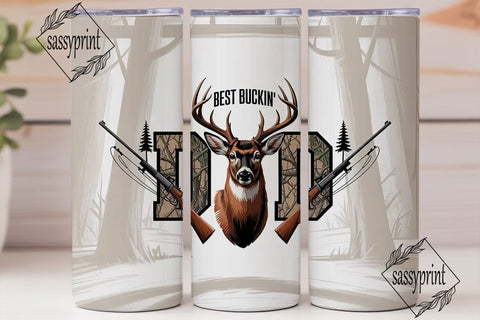 Best Buckin' Dad 20oz Tumbler Sublimation sassyprint 