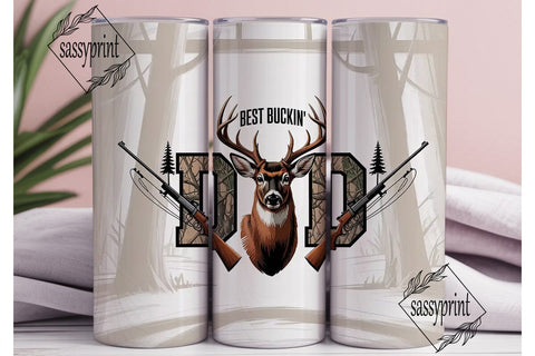 Best Buckin' Dad 20oz Tumbler Sublimation sassyprint 