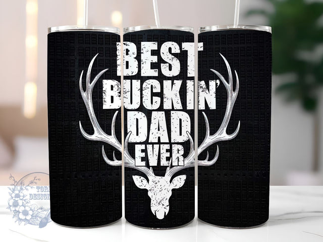 Best Bucking Dad Ever 20oz Skinny Tumbler, Deer Hunting Tumbler Png, Straight & Tapered Tumbler Wrap, Instant Digital Download Sublimation ToriDesigns 