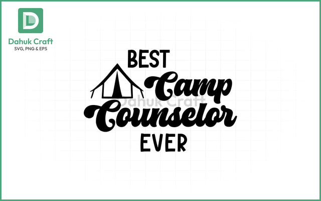 Best Camp Counselor SVG – Tent Style Best Camp Counselor SVG PNG & EPS V20 SVG dahukdesign 