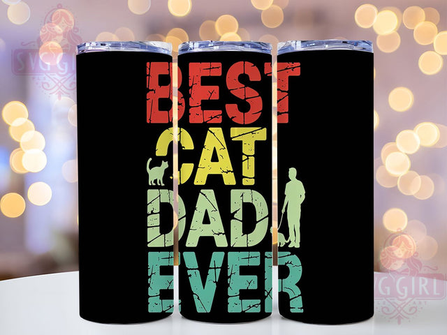 Best Cat Dad Ever Tumbler, Cat Dad Gift Wrap, Funny Cat Dad Tumbler, 20oz Cat Lover Design, Cat Dad Sublimation, Cat Lover Gift Tumbler, Best Cat Dad Ever Wrap Sublimation SvggirlplusArt 