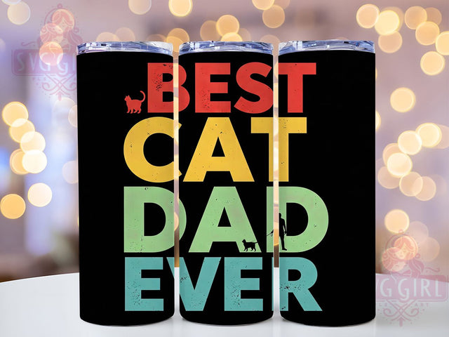 Best Cat Dad Ever Tumbler, Cat Dad Gift Wrap, Funny Cat Dad Tumbler, 20oz Cat Lover Design, Cat Dad Sublimation, Cat Lover Gift Tumbler, Best Cat Dad Ever Wrap Sublimation SvggirlplusArt 