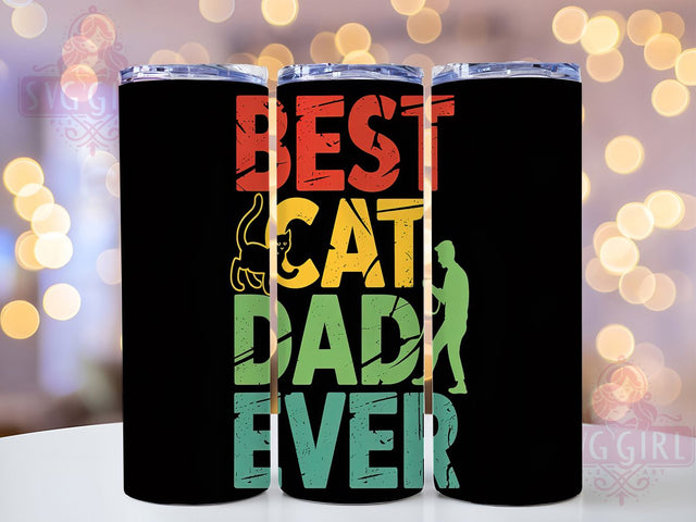 Best Cat Dad Ever Tumbler, Cat Dad Gift Wrap, Funny Cat Dad Tumbler, 20oz Cat Lover Design, Cat Dad Sublimation, Cat Lover Gift Tumbler, Best Cat Dad Ever Wrap Sublimation SvggirlplusArt 