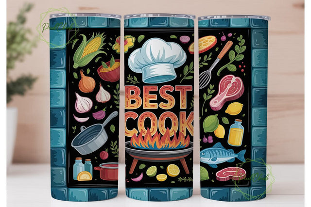 Best Cook 20oz Tumbler Wrap Sublimation PixelChick 