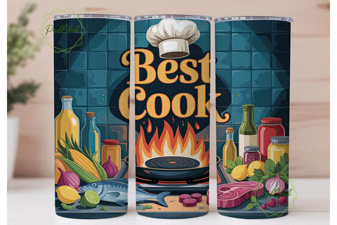 Best Cook 20oz Tumbler Wrap Sublimation PixelChick 