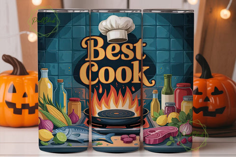 Best Cook 20oz Tumbler Wrap Sublimation PixelChick 