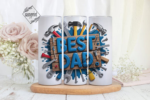 Best Dad 20oz Tumbler Wrap Sublimation sassyprint 