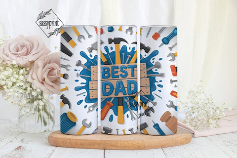 Best Dad 20oz Tumbler Wrap Sublimation sassyprint 