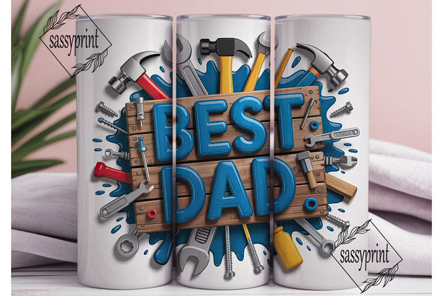 Best Dad 20oz Tumbler Wrap Sublimation sassyprint 
