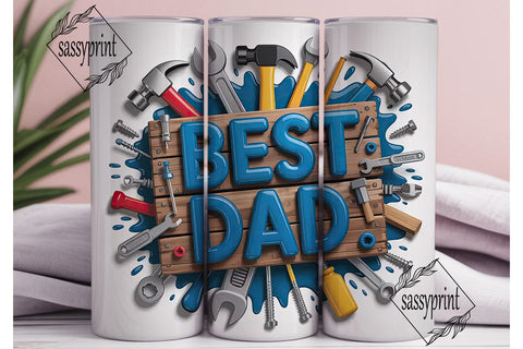 Best Dad 20oz Tumbler Wrap Sublimation sassyprint 