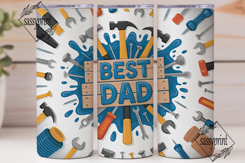Best Dad 20oz Tumbler Wrap Sublimation sassyprint 