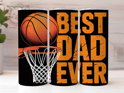 Best Dad Basketball 20oz Tumbler Wrap, Basketball Theme, Dad Quote, Father’s Day Gift, Sports Lover, 20oz Tumbler Wrap, Sublimation PNG Sublimation Lara' s Designs 