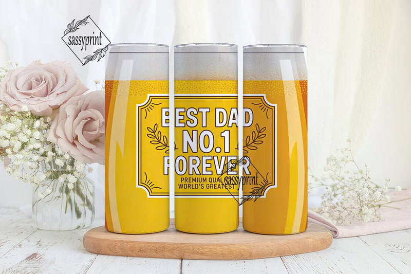Best Dad Beer 20oz Tumbler Wrap Sublimation sassyprint 