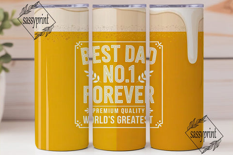 Best Dad Beer 20oz Tumbler Wrap Sublimation sassyprint 