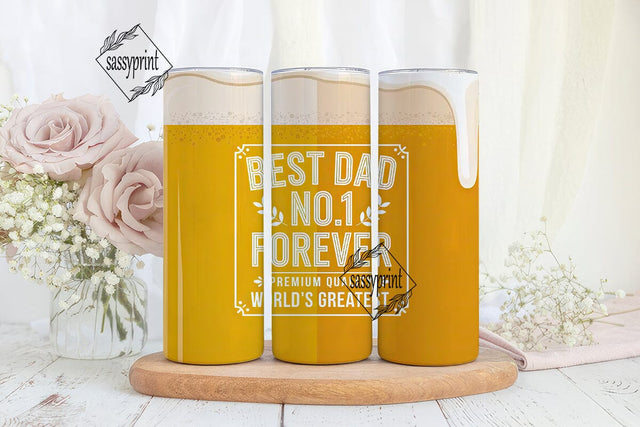 Best Dad Beer 20oz Tumbler Wrap Sublimation sassyprint 