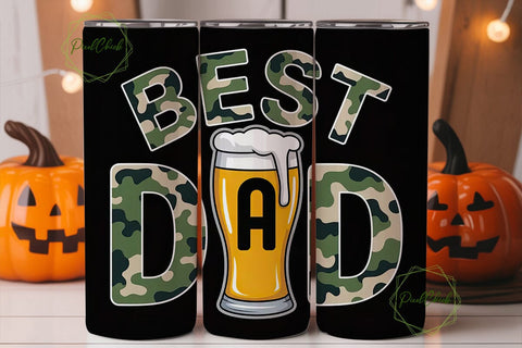 Best Dad Beer Camouflage 20oz Tumbler Sublimation PixelChick 