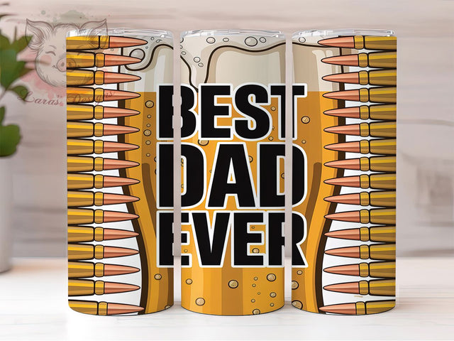 Best Dad Beer Lover Tumbler, Beer Lover Sublimation Design, Father’s Day Beer Art, 20oz Dad Tumbler, Whimsical Beer Mug, Festive Dad Cup, Celebratory Beer Wrap Sublimation Lara' s Designs 