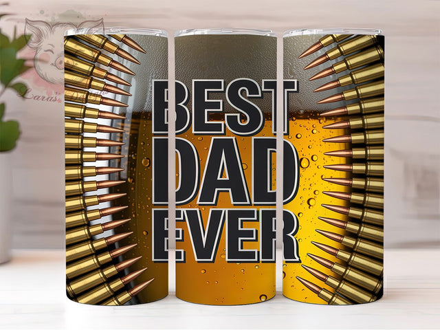 Best Dad Beer Lover Tumbler, Beer Lover Sublimation Design, Father’s Day Beer Art, 20oz Dad Tumbler, Whimsical Beer Mug, Festive Dad Cup, Celebratory Beer Wrap Sublimation Lara' s Designs 