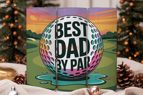 Best Dad By Par 20oz Tumbler Wrap Sublimation DesignSVG 