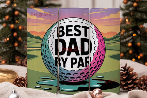 Best Dad By Par 20oz Tumbler Wrap Sublimation DesignSVG 