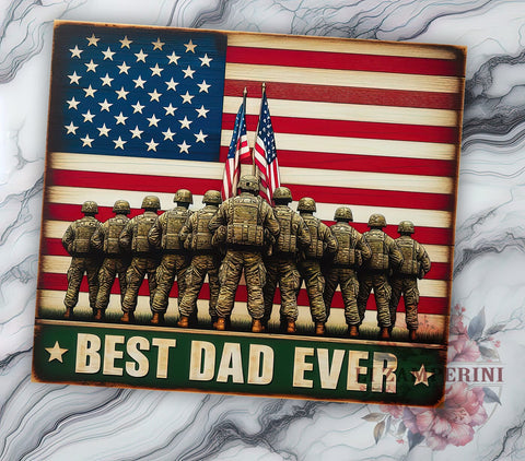 Best Dad Ever 20oz Tumbler , American Flag Dad Tumbler, Straight & Tapered Tumbler Wrap, Instant Digital Download Sublimation Li Zamperini 