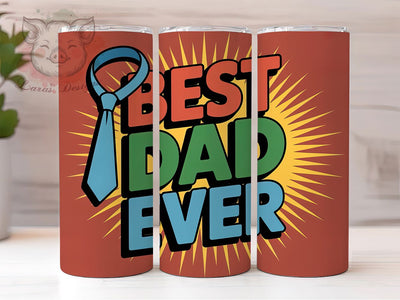 Best Dad Ever 20oz Tumbler Wrap, Father’s Day Gift, Funny Dad Quote, Family Celebration, Dad Appreciation, 20oz Tumbler Wrap, Sublimation PNG Sublimation Lara' s Designs 
