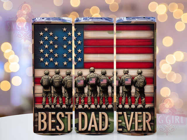 Best Dad Ever 20oz Tumbler Wrap Sublimation Design, Straight Tapered Tumbler Wrap, American Flag Dad Tumbler Png, Instant Digital Download Sublimation SvggirlplusArt 