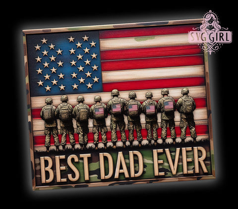 Best Dad Ever 20oz Tumbler Wrap Sublimation Design, Straight Tapered Tumbler Wrap, American Flag Dad Tumbler Png, Instant Digital Download Sublimation SvggirlplusArt 
