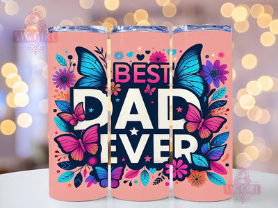 Best Dad Ever 20oz Tumbler Wrap Sublimation Design, Straight Tapered Tumbler Wrap, Fathers Day Tumbler Png, Instant Digital Download Sublimation SvggirlplusArt 