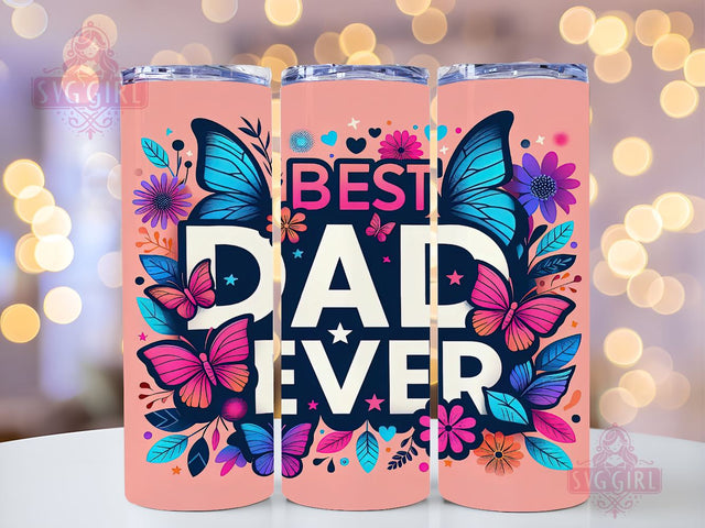 Best Dad Ever 20oz Tumbler Wrap Sublimation Design, Straight Tapered Tumbler Wrap, Fathers Day Tumbler Png, Instant Digital Download Sublimation SvggirlplusArt 