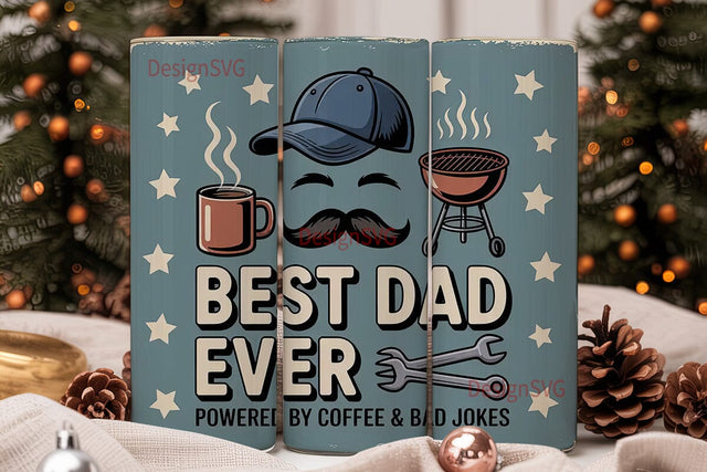 Best Dad Ever: 20oz Tumbler Wrap Sublimation DesignSVG 