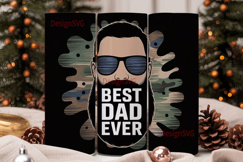 Best Dad Ever 20oz Tumbler Wrap Sublimation DesignSVG 