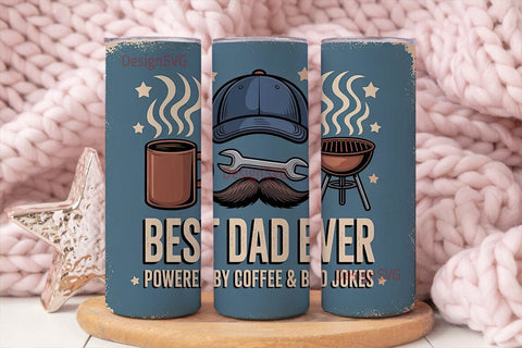 Best Dad Ever: 20oz Tumbler Wrap Sublimation DesignSVG 