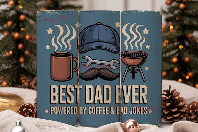 Best Dad Ever: 20oz Tumbler Wrap Sublimation DesignSVG 