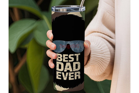 Best Dad Ever 20oz Tumbler Wrap Sublimation DesignSVG 