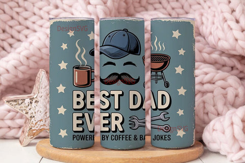 Best Dad Ever: 20oz Tumbler Wrap Sublimation DesignSVG 
