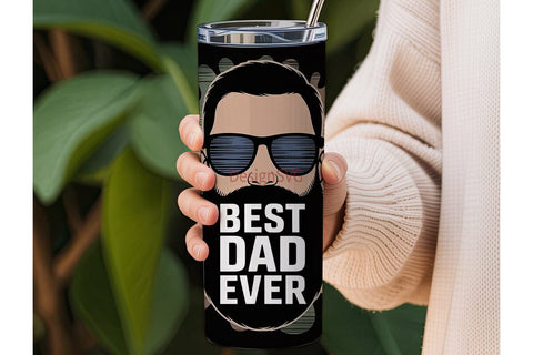 Best Dad Ever 20oz Tumbler Wrap Sublimation DesignSVG 