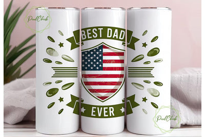 Best Dad Ever 20oz Tumbler Wrap Sublimation PixelChick 