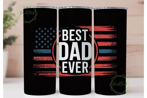 Best Dad Ever 20oz Tumbler Wrap Sublimation PixelChick 