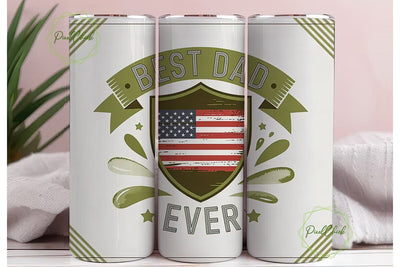 Best Dad Ever 20oz Tumbler Wrap Sublimation PixelChick 