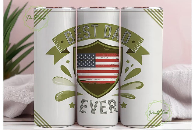 Best Dad Ever 20oz Tumbler Wrap Sublimation PixelChick 