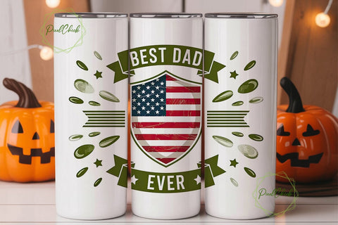Best Dad Ever 20oz Tumbler Wrap Sublimation PixelChick 